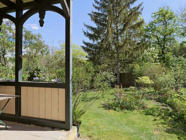Blick aus der Küche in den Garten