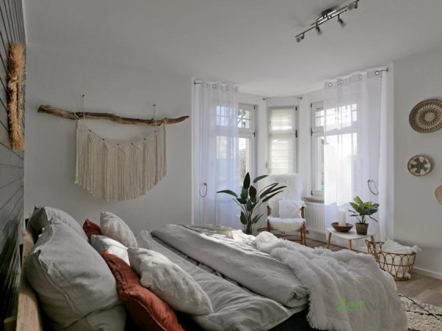 Blick ins Schlafzimmer