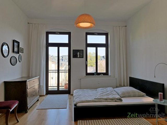 Blick zum Balkon