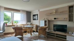 Bronnzell, hübsche möblierte Souterrain-Wohnung mit Terrassen-Sitzecke in ruhiger Wohnlage