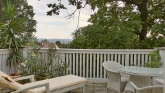 Loschwitz/Wachwitz, möblierte mit schönem Balkon und Blick auf Dresden, Grundreinigung inkl.