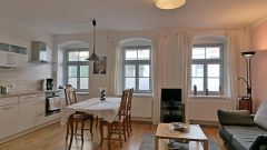 Äußere Neustadt, schick möblierte 2 Zimmer-Wohnung mit Parkettböden in der City, WLAN inkl.