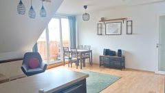 Krämpfervorstadt, möblierte Maisonette-Wohnung mit 2 Schlafzimmern und Balkon in der City