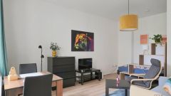 Hilbersdorf, möbliertes Apartment mit überdachtem Balkon auf der Gartenseite